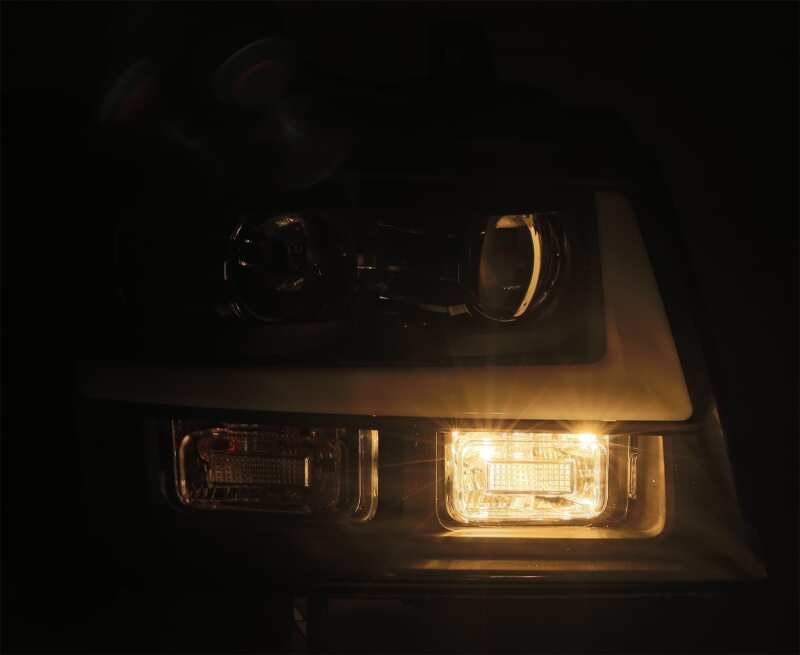 2007-2014 GM SUV Luxx-Series LED Projector Black Headlights DRL Sequential - View 2 | Dirty Garage