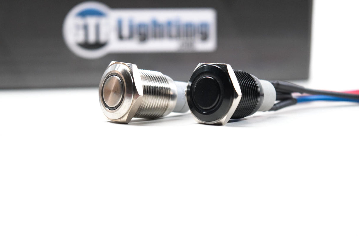 Universal Switch Halo Stainless Momentary White LED (GTR.H083)