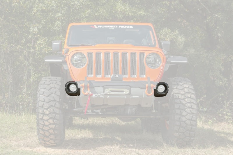 Rugged Ridge Jeep 19-22 Wrangler JL/20-22 Gladiator Venator Front Bumper Stubby Ends - Black - View 2 | Dirty Garage