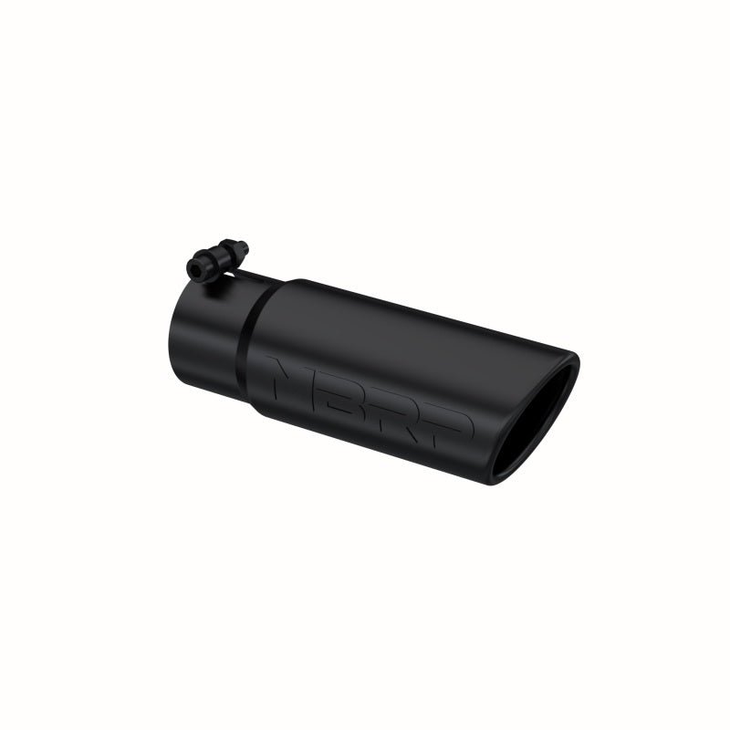 Universal 3.5" OD Angled Rolled End Tip 3" ID Inlet 10" Length Black | Dirty Garage