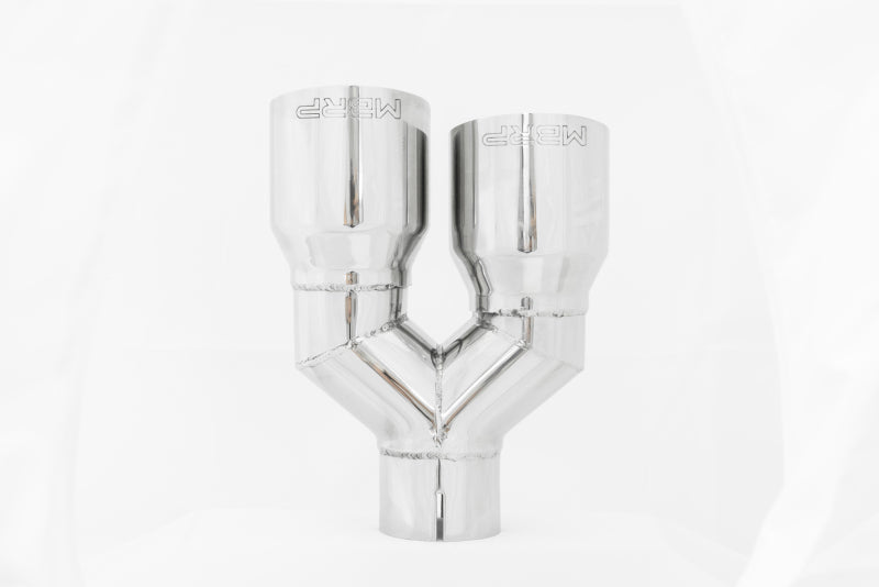 Universal T304 SS Dual Tip 3.5" OD 2.5" Inlet - View 2 | Dirty Garage