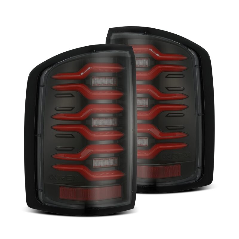 2014-2018 GM 1500 2500HD 3500HD Luxx-Series LED Tail Lights Black Red Active Light Sequential Signal | Dirty Garage