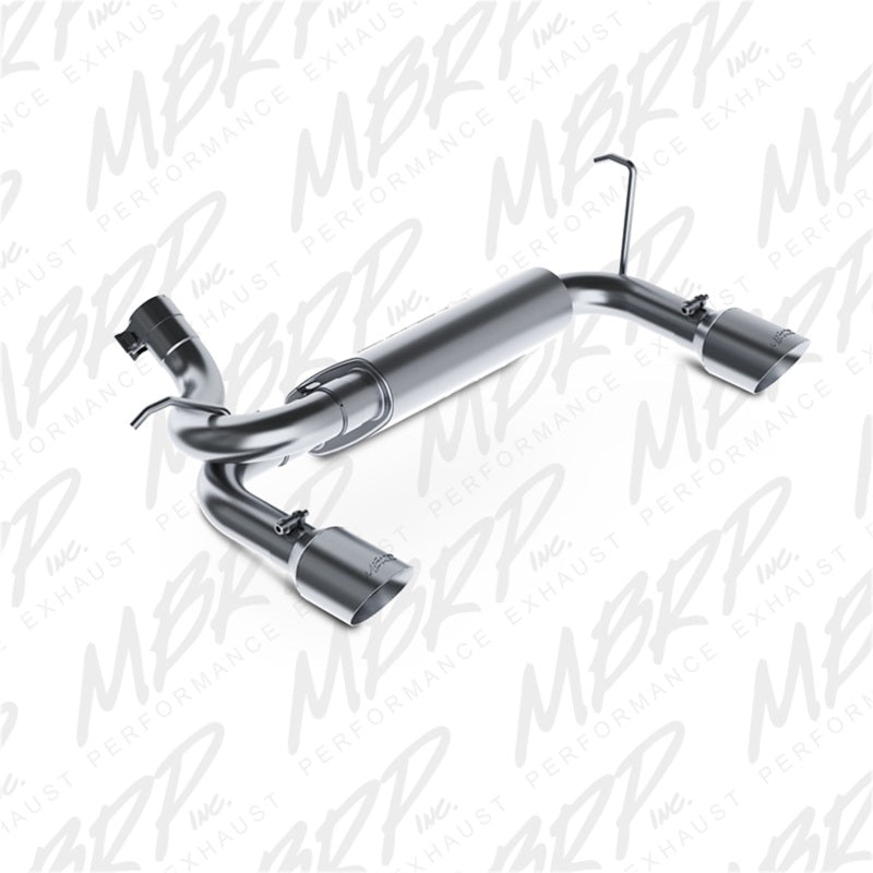 2007-2014 Wrangler Rubicon 3.6L 3.8L Axle-Back Dual Rear Exit T409 Performance Exhaust System - View 2 | Dirty Garage