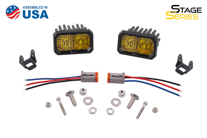 Universal Stage Series 2" Sport Yellow Combo Standard ABL LED Pod - View 5 | Dirty Garage