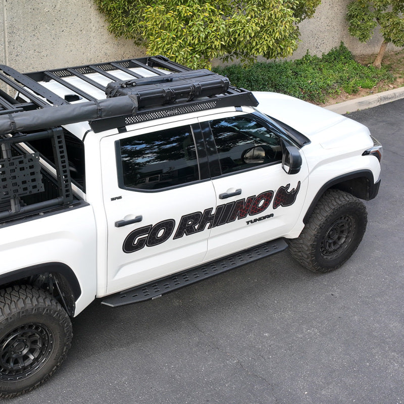 Go Rhino 22-23 Toyota Tundra CrewMax Ceros Low Profile Roof Rack - Tex. Blk - View 9 | Dirty Garage