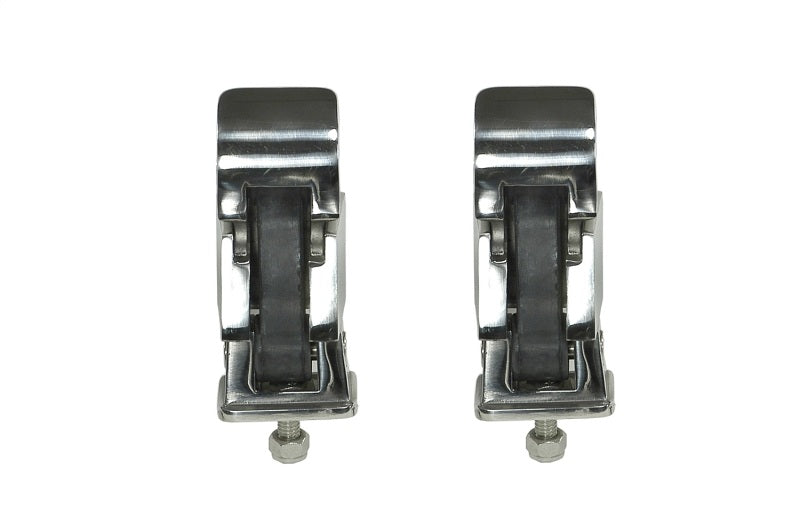 Rugged Ridge 97-06 Jeep Wrangler TJ Stainless Steel Hood Catch Set - View 3 | Dirty Garage