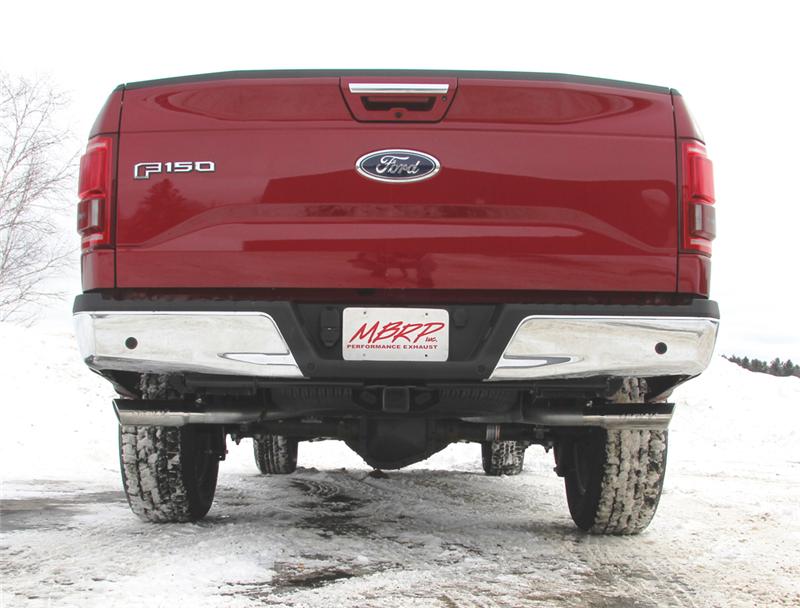 2015 F-150 3" Cat Back Dual Split Side Exit T409 Exhaust System | Dirty Garage