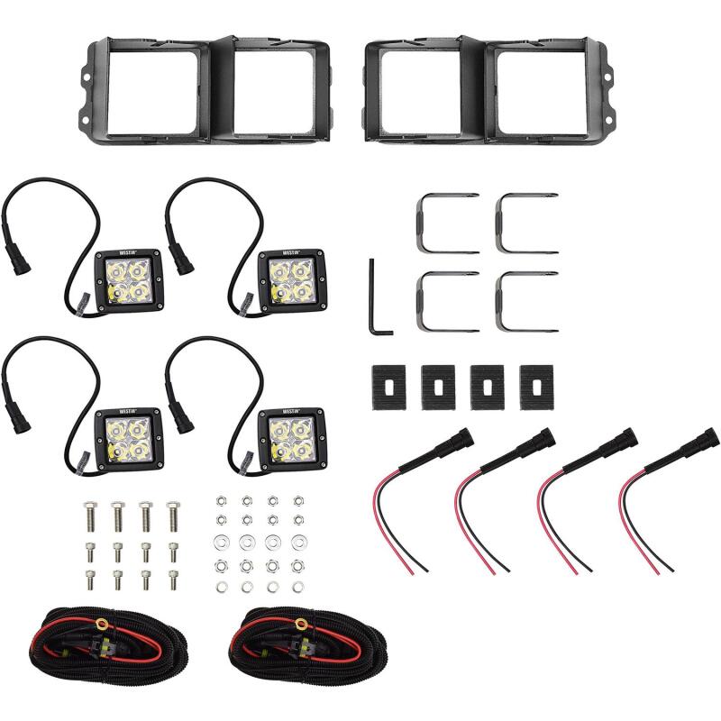 Universal Textured Black Light Kit for Outlaw Front Bumpers - View 2 | Dirty Garage