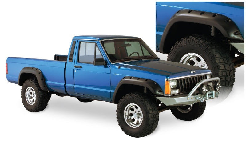 1984-2001 Cherokee 2-Door Cutout Style Fender Flares 4pc - Black - View 2 | Dirty Garage