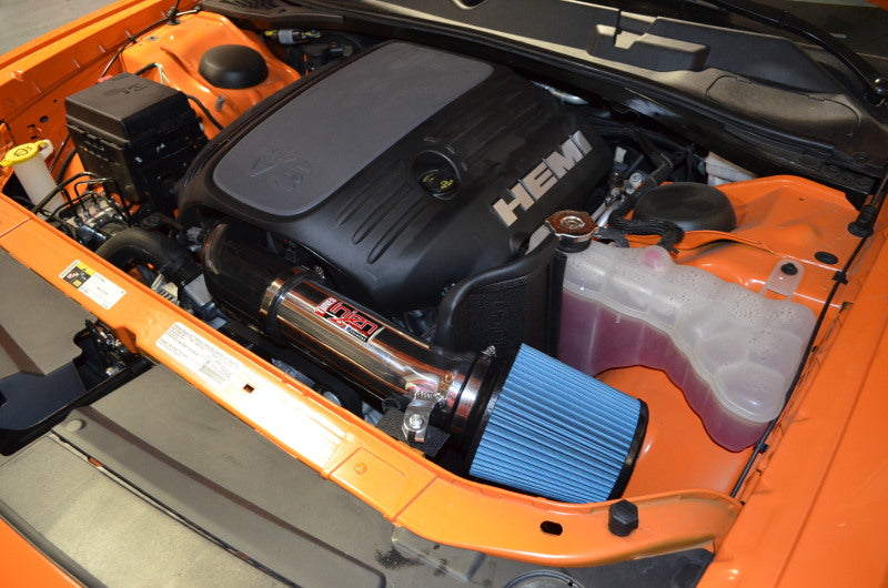 2011-2019 Challenger Hemi 5.7L Wrinkle Black Power-Flow Air Intake System w Heat Shield - View 5 | Dirty Garage