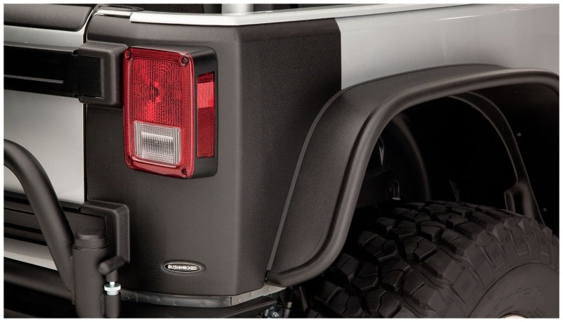 2007-2018 Wrangler 2-Door Trail Armor Rear Corners - Black - View 2 | Dirty Garage