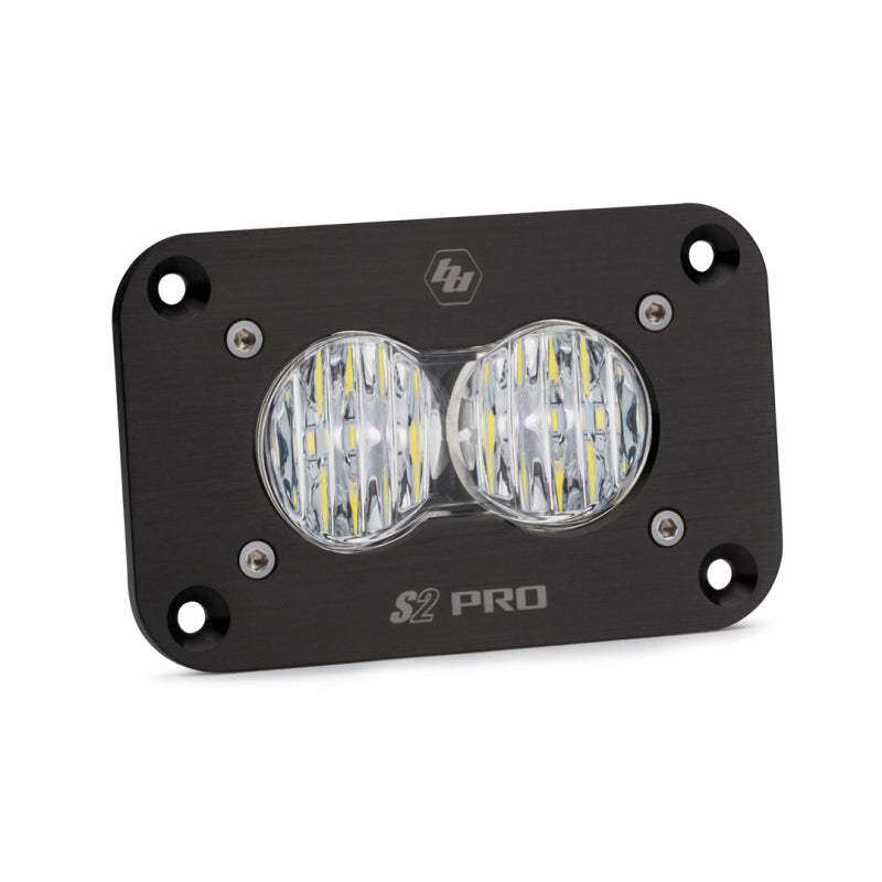 Universal S2 Sport Flush Mount Wide Cornering Pattern LED Work Light Clear Lens | Dirty Garage
