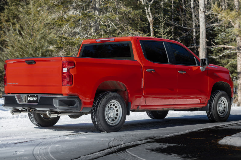MBRP 2019+ Chevrolet Silverado 1500 / 2019+ GMC Sierra 1500 T304 SS 3in Armor Pro Cat-Back Exhaust - View 4 | Dirty Garage