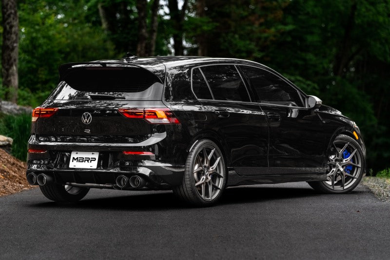 2022 Volkswagen Golf R MK8 3" Cat Back Quad Rear Carbon Fiber Tips Valve Delete Exhaust - View 3 | Dirty Garage