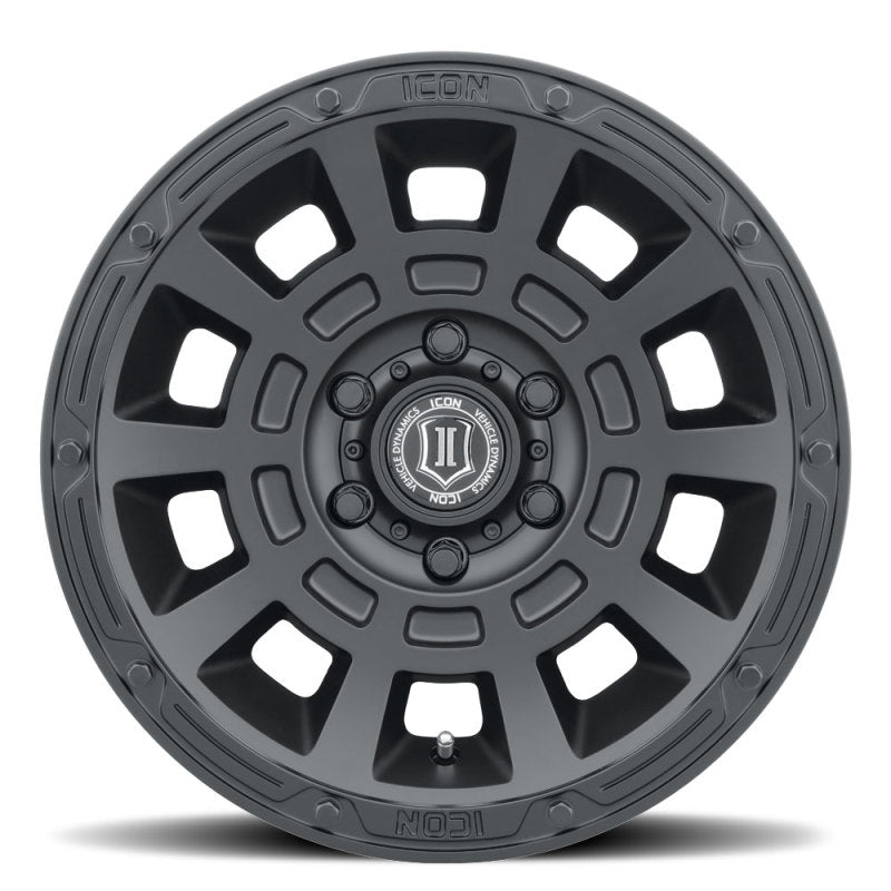 Universal Thrust 17x8.5 6x5.5 0mm Offset 4.75" BS Satin Black Wheel - View 2 | Dirty Garage