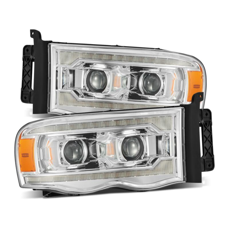 2002-2005 Ram HD Luxx-Series LED Projector Chrome Headlights Active Light Sequential Signal | Dirty Garage