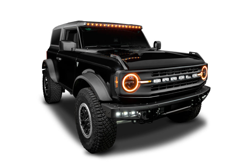 2021-2026 Bronco Integrated Windshield Roof LED Light Bar System - View 5 | Dirty Garage