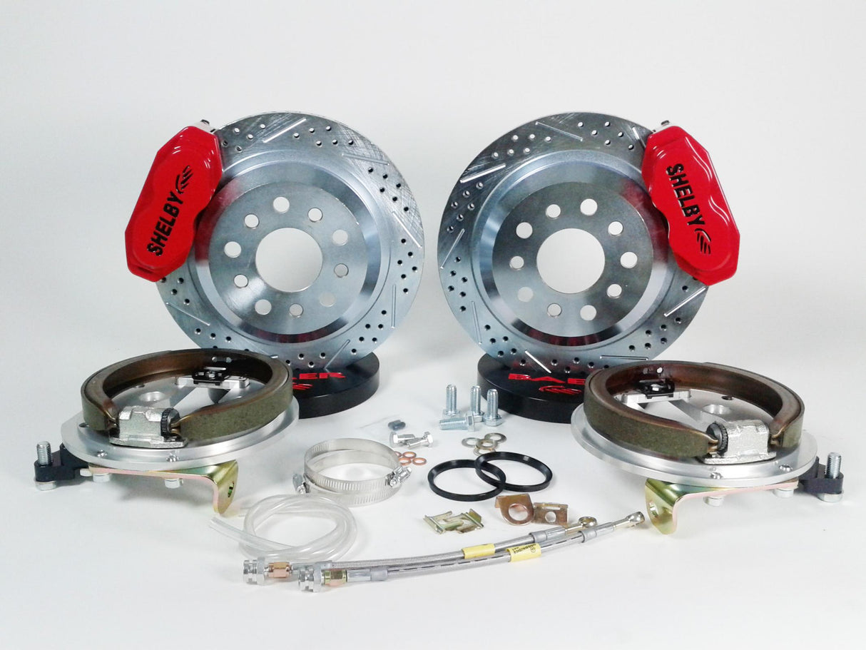Universal Ford Rear SS4 Brake Brake Kit Shelby Logo w/ Park Brake | Dirty Garage