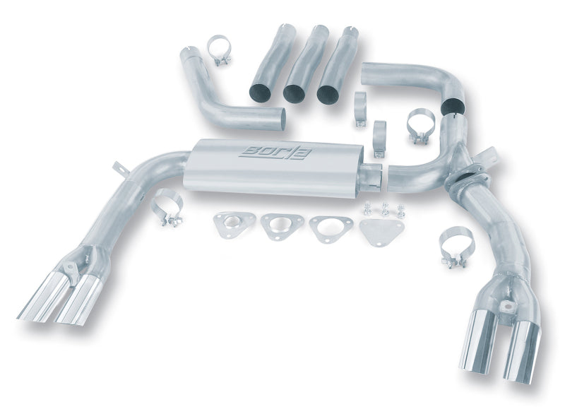 Borla 84-92 Chevrolet Camaro / Pontiac Trans Am 5.0L/5.7L V8 3in Adj SS Cat-Back Exhaust w/ Adapters - View 4 | Dirty Garage