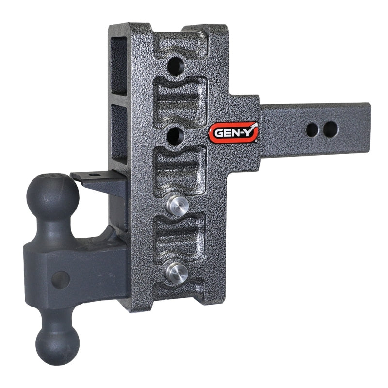 Gen-Y Mega Duty 2.5in Shank 6in Offset Drop 32K Hitch w/GH-0161 Dual-Ball/GH-0162 Pintle Lock | Dirty Garage