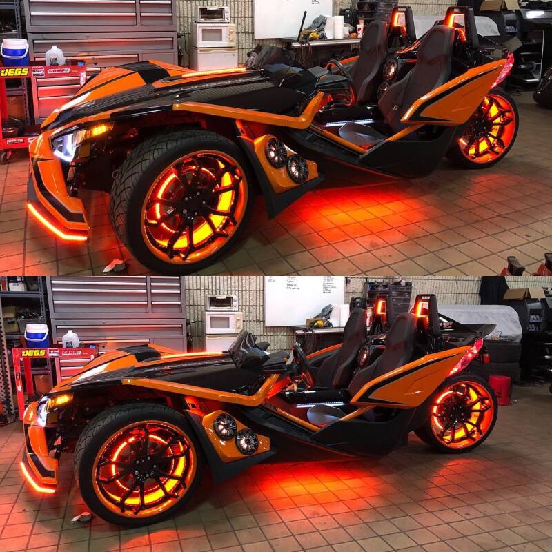 Universal LED Illuminated Wheel Rings 15" ColorSHIFT - View 5 | Dirty Garage