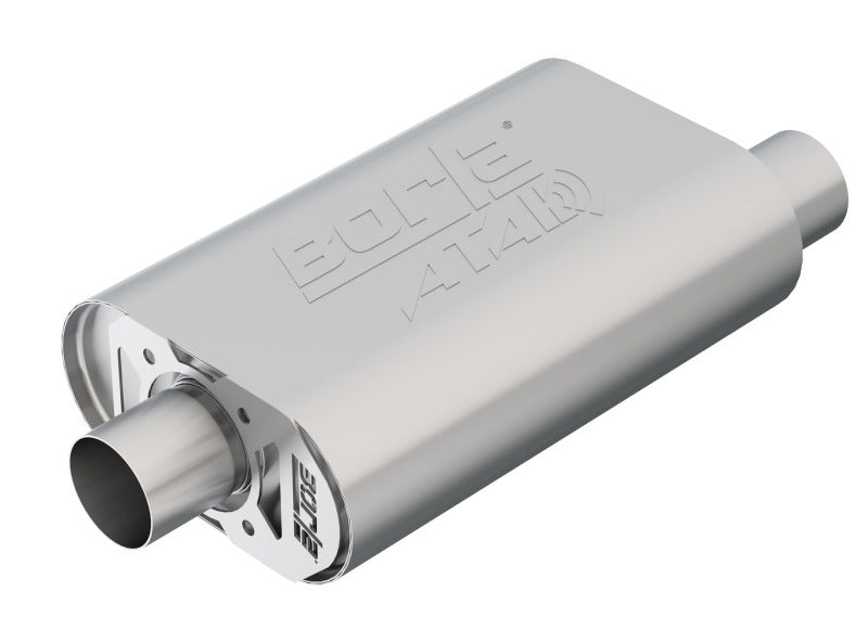 Borla CrateMuffler SBC Hot 350/383 2.5 inch Offset/Center 14in x 4.35in x 9in Oval Atak Muffler - View 2 | Dirty Garage