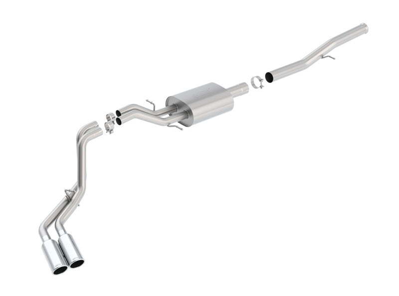 Borla 14 Silv/Sierra 1500 EC Std/CC Short 143.5in WB S-Type Dual Rolled Side Exit Cat-Back Exhaust - View 6 | Dirty Garage