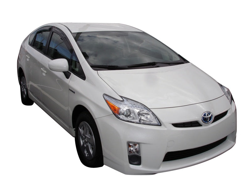 2010-2015 Prius Ventvisor Outside Mount Window Deflectors Smoke 4-Piece - View 3 | Dirty Garage