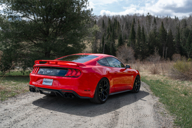 2018-2019 Mustang GT 5.0 3" Cat Back Quad Tip Race Version Black - View 9 | Dirty Garage
