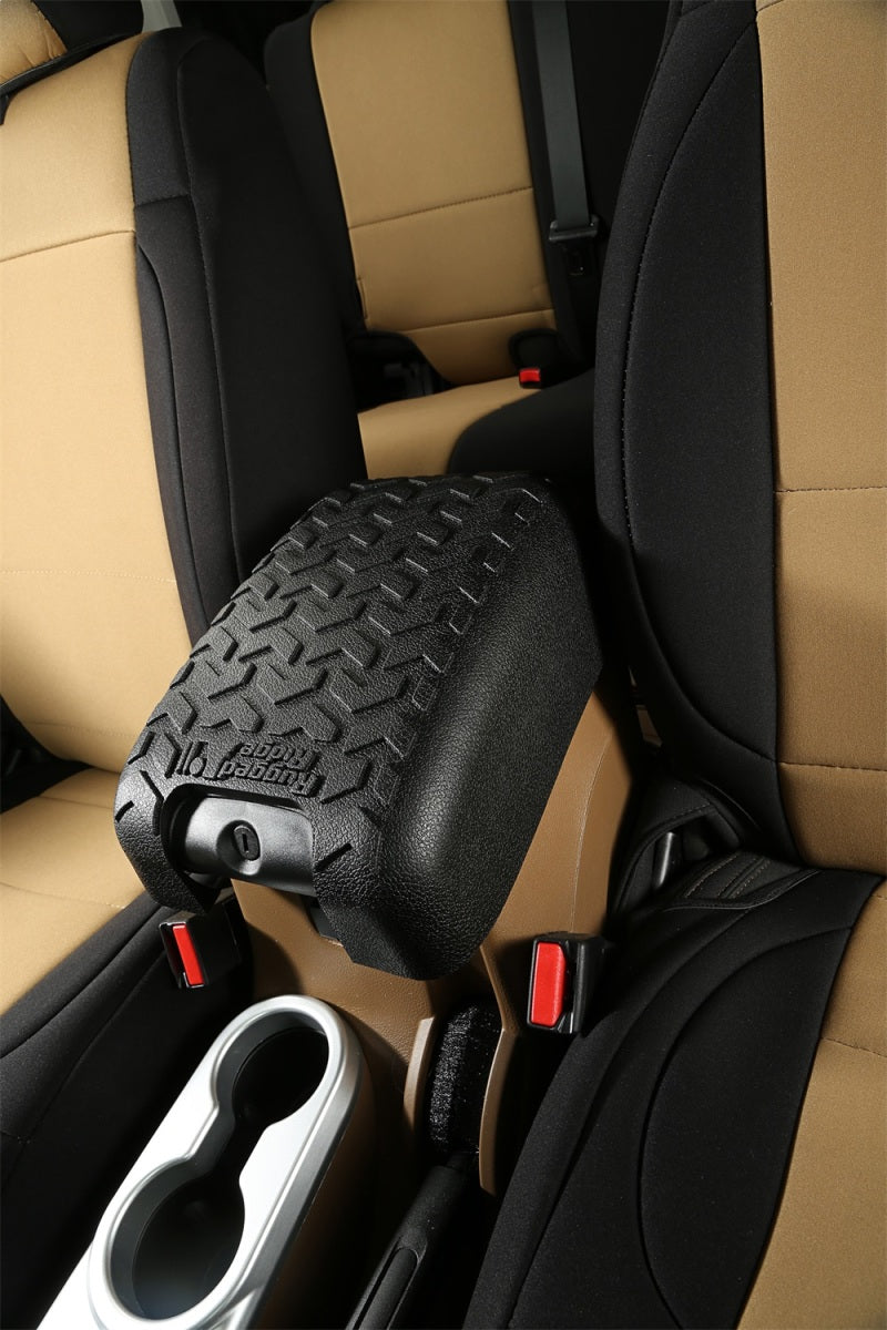 Rugged Ridge Center Console Cover Black 11-18 Jeep Wrangler JK - View 3 | Dirty Garage
