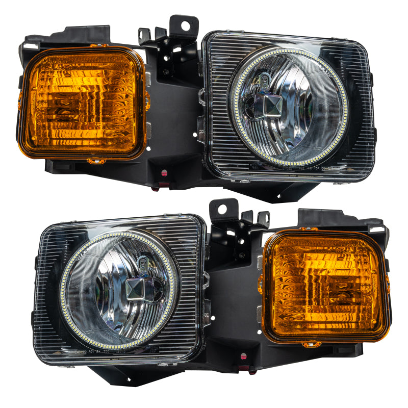 2006-2010 H3 Pre-Assembled Headlights Combo White - View 3 | Dirty Garage