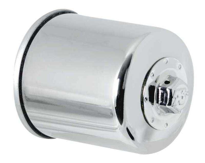 Universal Honda/Kawasaki/Yamaha/Polaris/Victory 2.688in OD x 3.344in H Oil Filter - Chrome | Dirty Garage