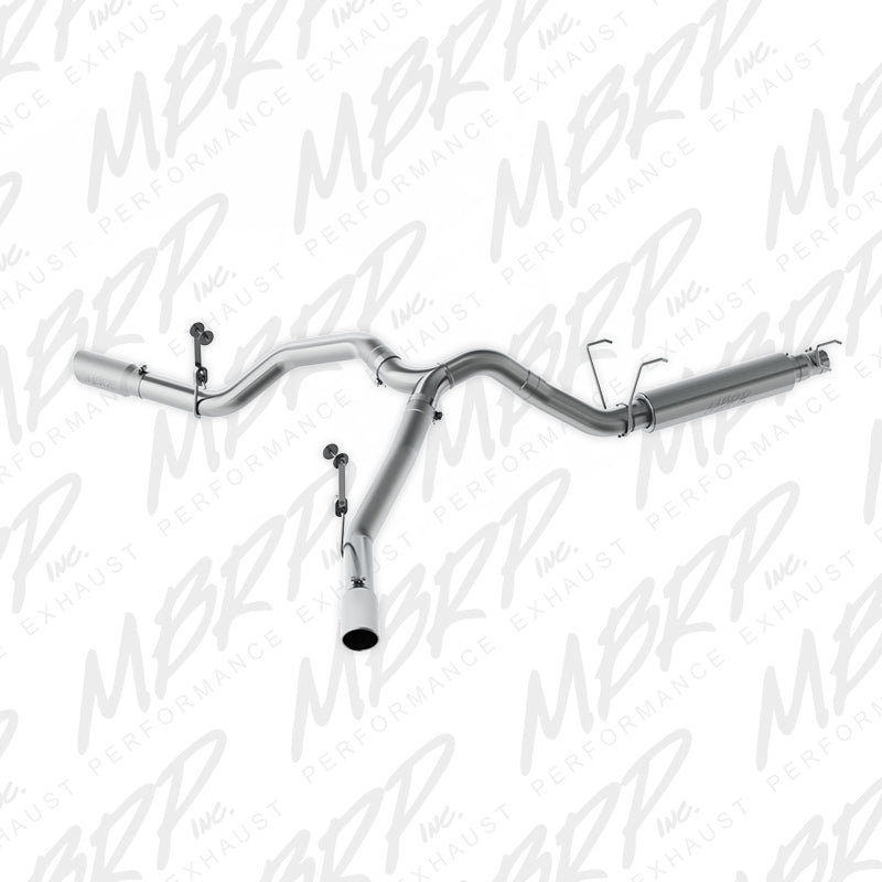 2014-2016 Ram HD 6.4L 4" AL Single Side Dual Outlet Cat Back Exhaust - View 2 | Dirty Garage