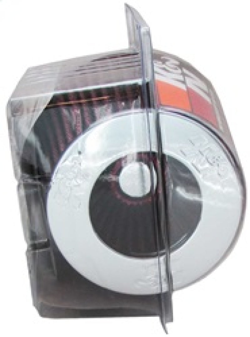 Universal Air Filter Chrome Round Tapered Red - 4in Flange ID x 1.125in Flange Length x 5.5in H - View 12 | Dirty Garage