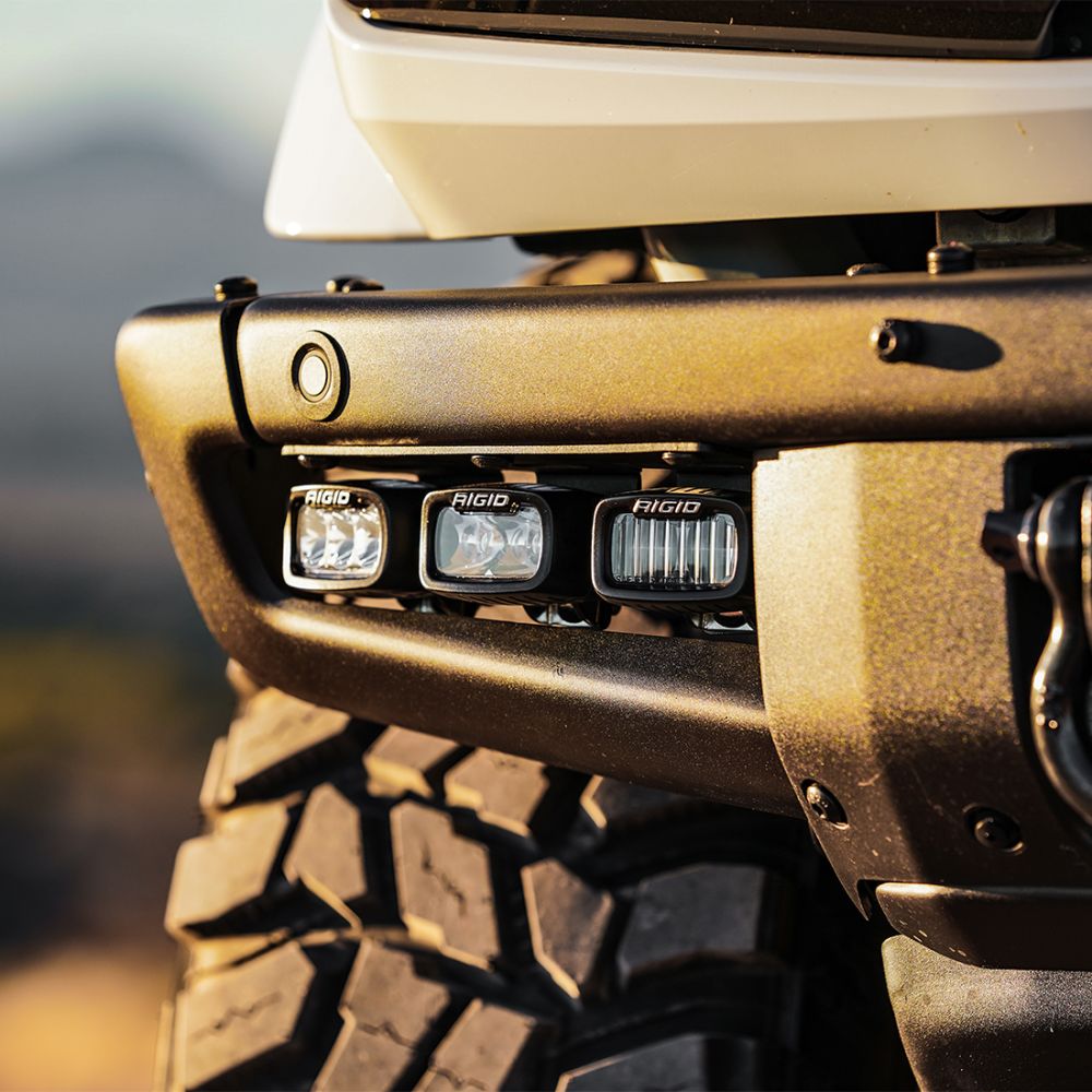 2021-2025 Bronco Modular Bumper Triple SR-M Fog Light Kit - View 3 | Dirty Garage