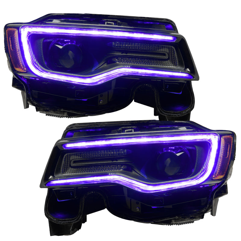 2014-2021 Grand Cherokee Headlight DRL Upgrade Kit w/ Dynamic ColorSHIFT - View 4 | Dirty Garage