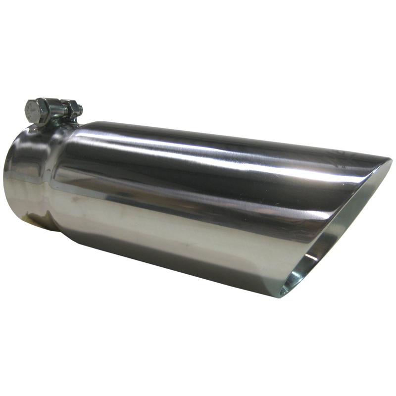 Universal 3" OD Dual Wall Angled End Tip 12" Length - View 2 | Dirty Garage