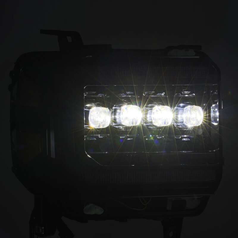 2014-2018 GM HD Nova-Series LED Projector Alpha-Black Headlights Active Light Sequential Signal DRL - View 2 | Dirty Garage