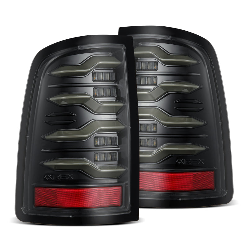 2009-2018 Ram HD Luxx-Series LED Tail Lights Alpha-Black with Activation Light and Sequential Signal | Dirty Garage