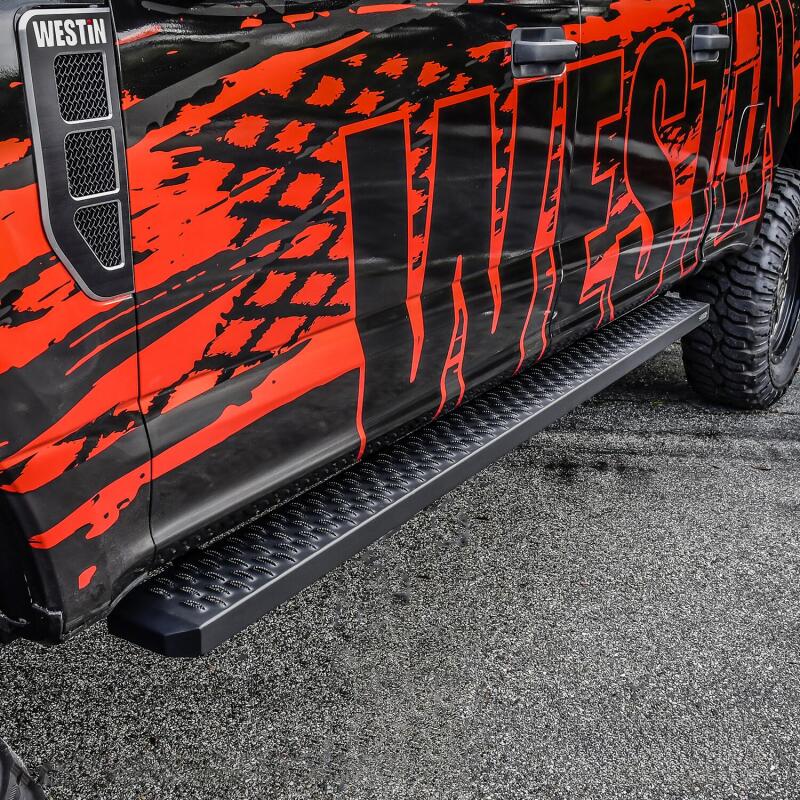 Universal 90" Black Grate Steps Running Boards - View 7 | Dirty Garage