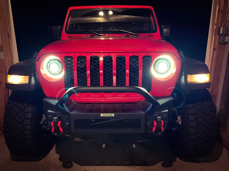 2018-2025 JL Gladiator Oculus Bi-LED Projector Headlights Matte Black 5500K - View 19 | Dirty Garage