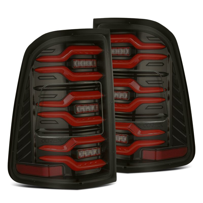 2019-2021 Ram 1500 Luxx-Series LED Tail Lights Black Red Active Light Sequential Signal | Dirty Garage
