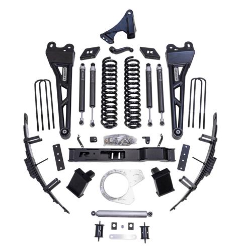 2017-2022 Superduty 8.5" Lift Kit w/ Falcon Shocks Dual Steering Stabilizer Tubular Radius Arms | Dirty Garage