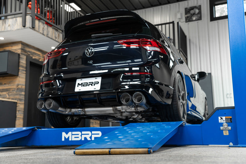 2022 Volkswagen Golf R MK8 3" Cat-Back Quad Rear Exit Carbon Fiber Tip - View 4 | Dirty Garage