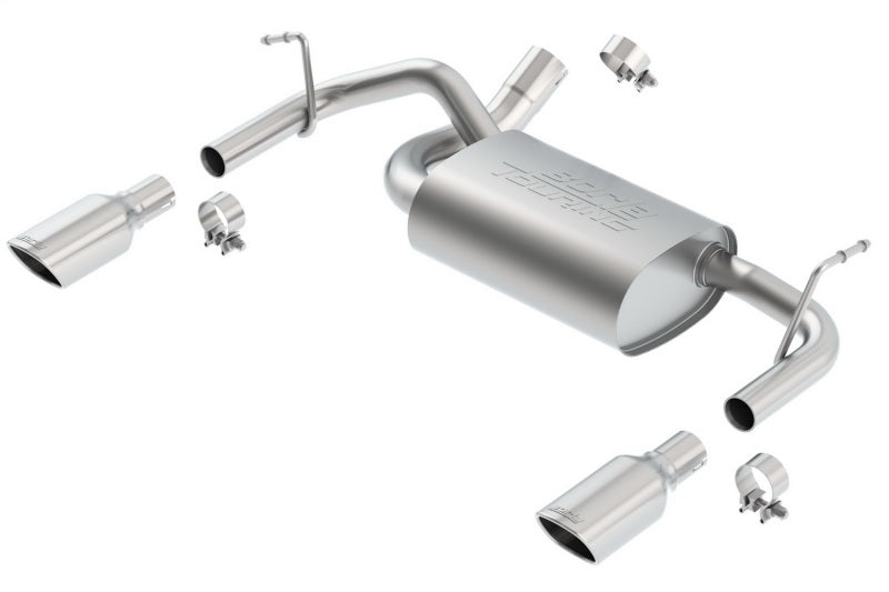 Borla 12-16 Jeep Wrangler 3.6L AT/MT 4WD Single Split Rr Exit Touring Exhaust (rear section only) | Dirty Garage