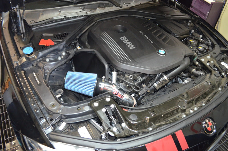 2016-2019 BMW 340i 3.0L Turbo Wrinkle Black Cold Air Intake - View 4 | Dirty Garage