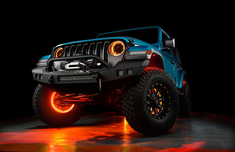 Universal LED Illuminated Wheel Rings ColorSHIFT RGB+W - View 3 | Dirty Garage
