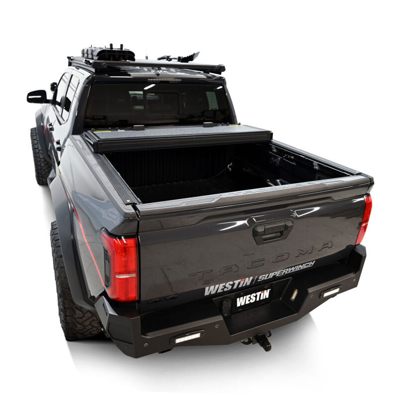 Westin 24-26 Toyota Tacoma 2WD/4WD 5ft. Bed Hard Tri-Fold Tonneau Cover - Black - View 4 | Dirty Garage