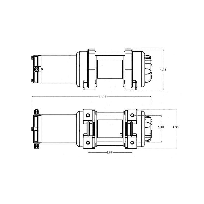 Universal 2000-lb Steel Rope LT2000 Winch - View 8 | Dirty Garage
