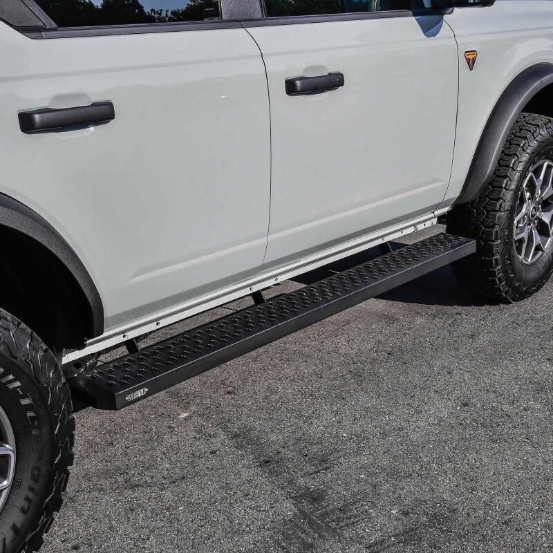 Universal 75" Black Grate Steps Running Boards - View 6 | Dirty Garage